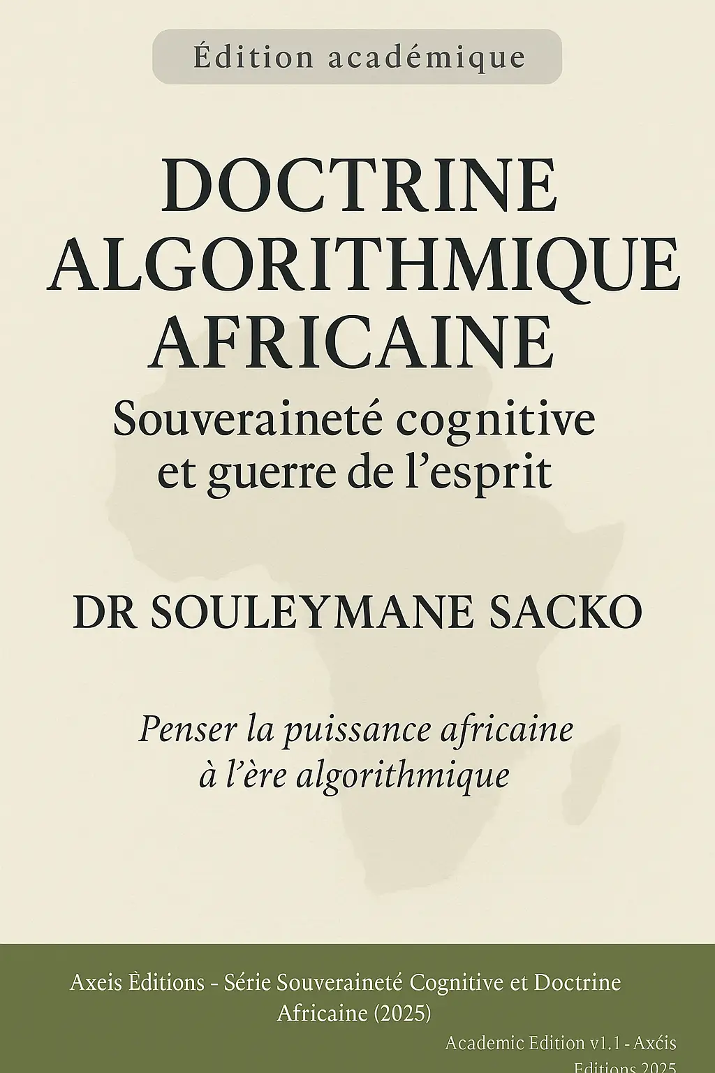Couverture — Doctrine Algorithmique Africaine